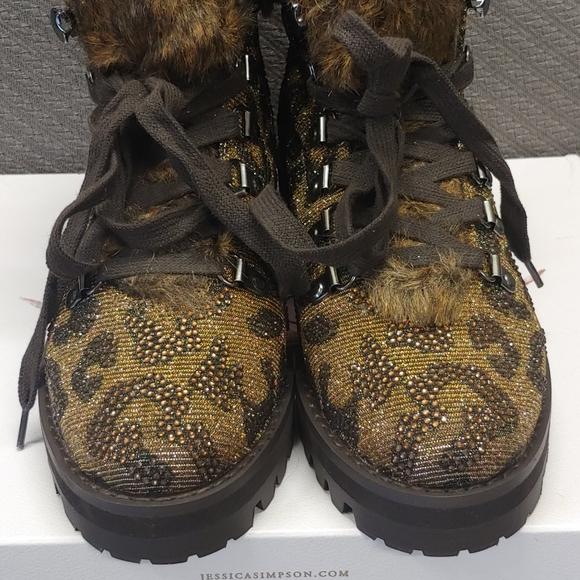 Jessica Simpson Norina glitter gabor boot bronze-8 - Picture 6 of 10